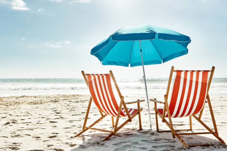 Beach chairs in Port Aransas