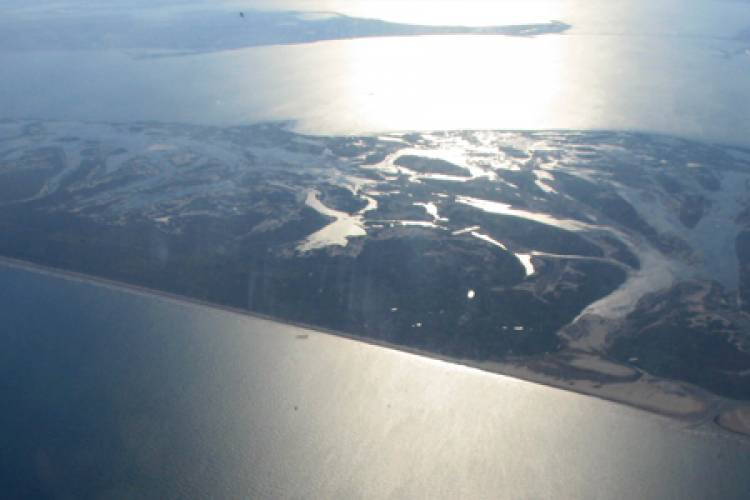 An aerial view of san jose island