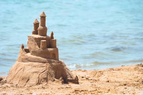A sandcastle in a competition A sandcastle in a competition