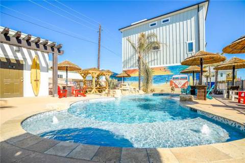 A private pool at a Port Aransas vacation rental A private pool at a Port Aransas vacation rental