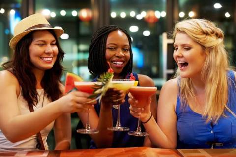 Port Aransas Nightlife A group of women at a Port Aransas nightlife spot.