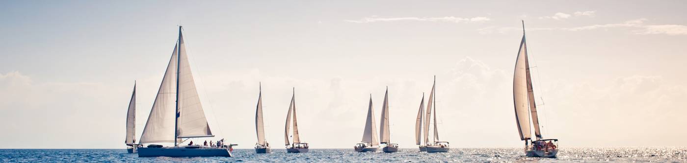 Sail boats during the Harvest Moon Regatta